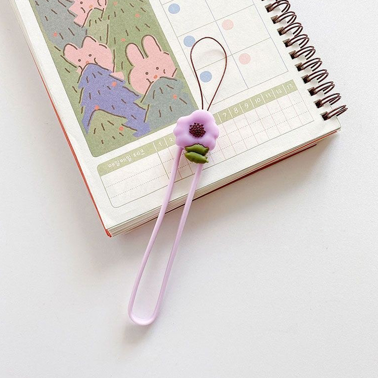 Accessory/ Wristband/ Keychain Soft rope /purple flower/