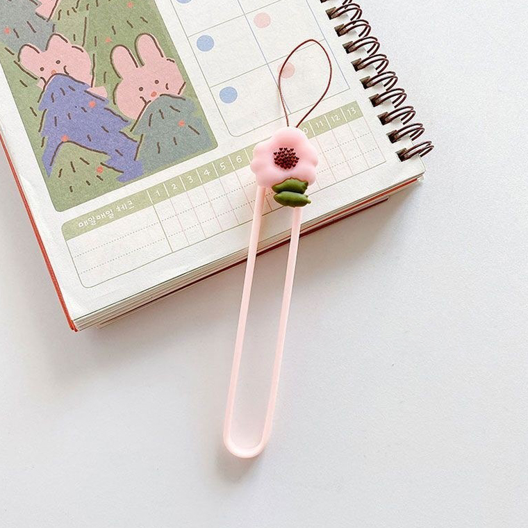 Accessory/ Wristband/ Keychain Soft rope /pink flower/