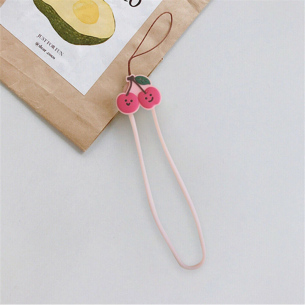 Аксесоар/ Верижка за китка/ Ключодържател Silicone Soft rope /череша/