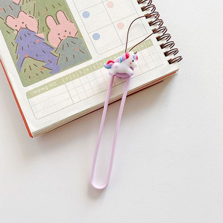 Accessory/ Wristband/ Keychain Silicone Silky Ring /purple unicorn/