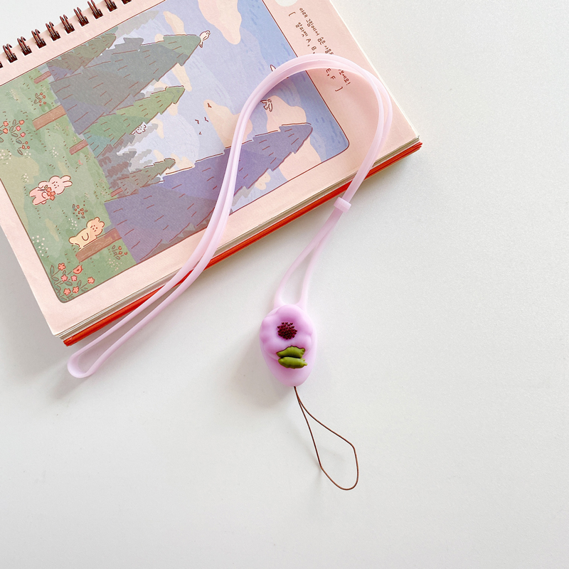 Accessory/ Wristband/ Soft lanyard rope /purple flower/