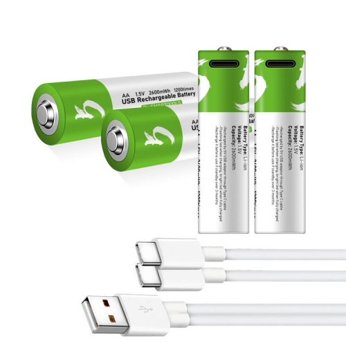 SMARTOOOLS Батерия AA 1.5V Rechargeable Type-C, 2600mWh - 2 бр.