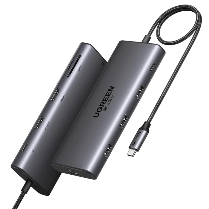 UGREEN Хъб 10-в-1 Revodok Pro 210 (Type-C) /сив/ - CM639 / 15534