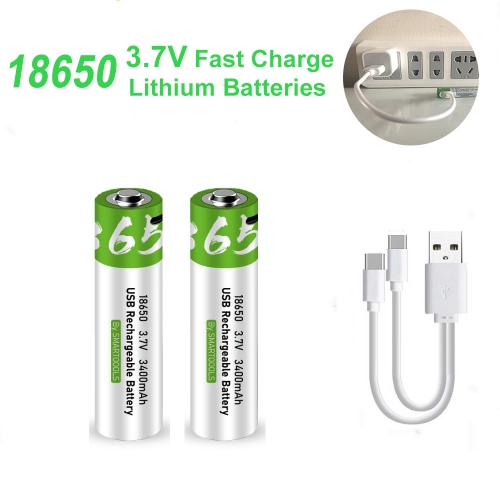 SMARTOOOLS Батерия 18650 Rechargeable Type-C, 2000mAh