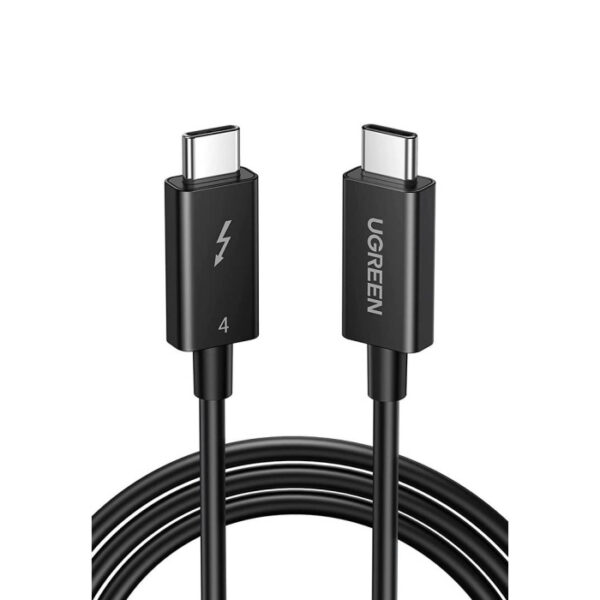 UGREEN Кабел C - C, 0.8м, 100W Thunderbolt 4 Intel Certified /черен/ - US501 / 30389