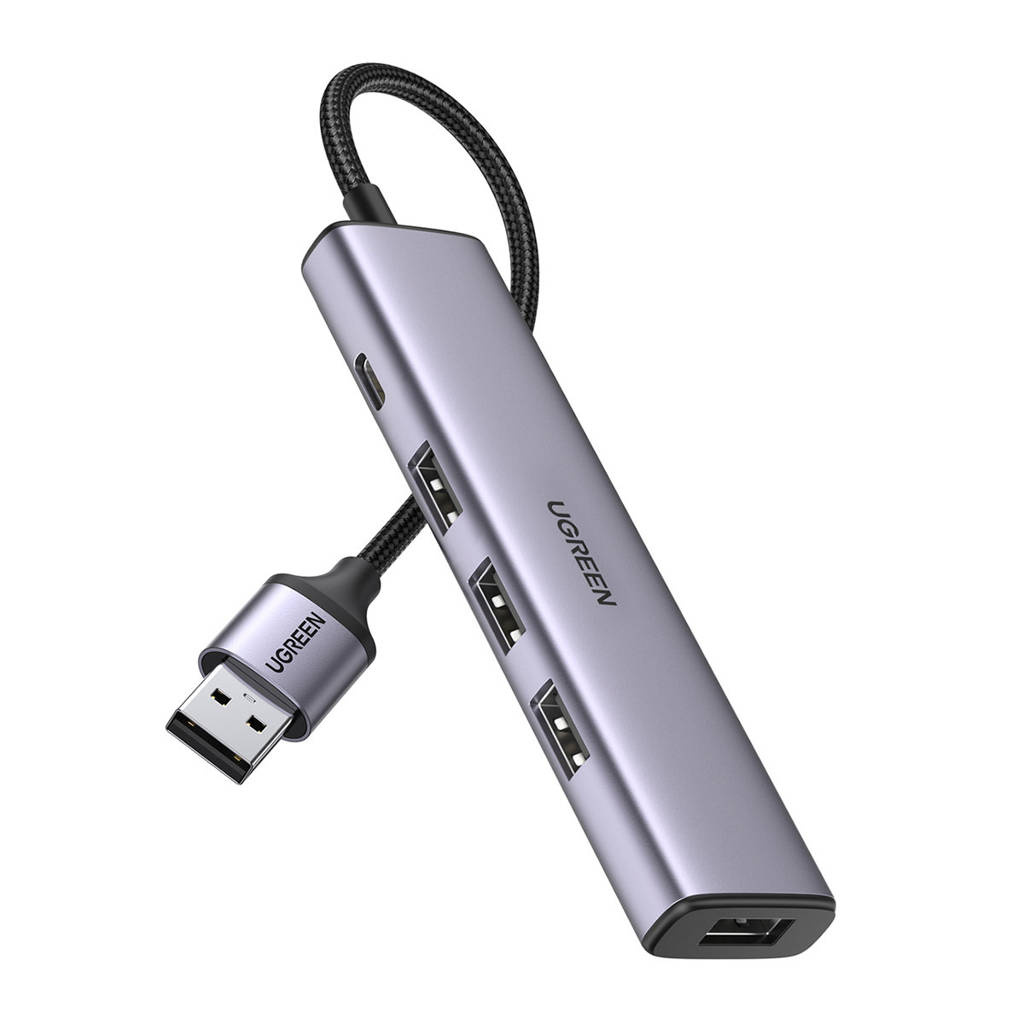 UGREEN Хъб 5-в-1 (USB-A) /сив/ - CM473 / 20805
