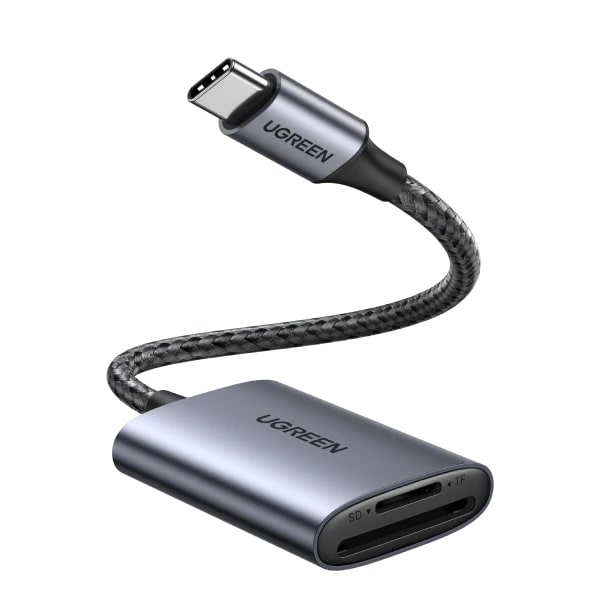 UGREEN Преходник Адаптер Type-C към SD/MicroSD /сив/ - CM401 / 80888
