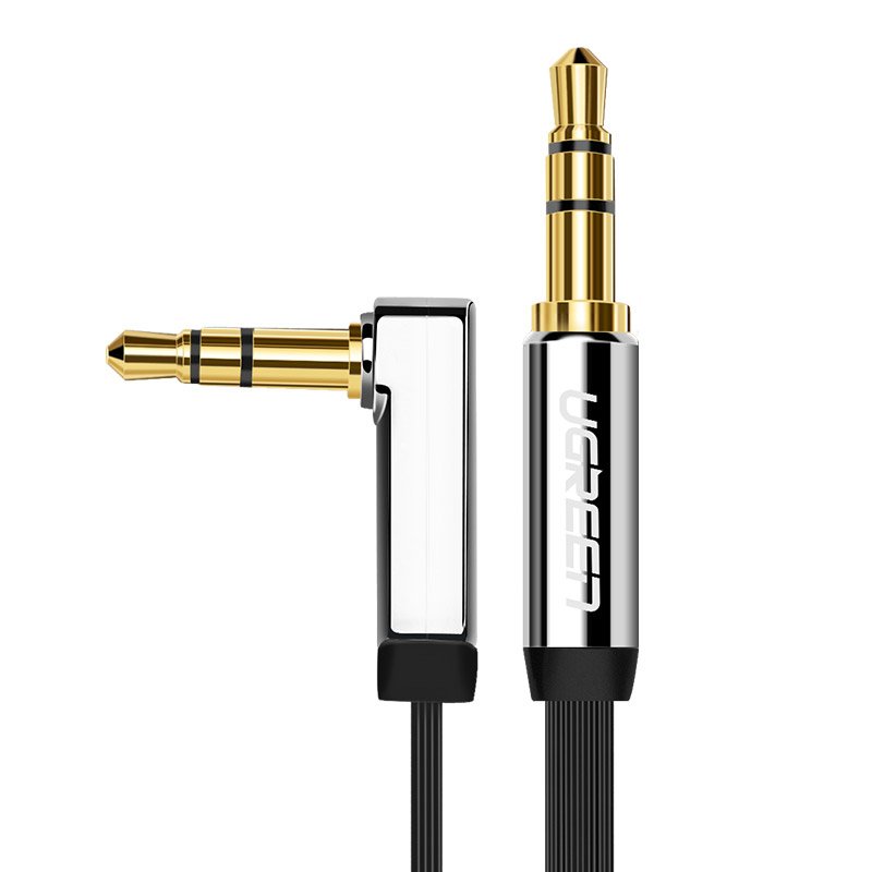 UGREEN Аудио кабел AUX, 0.5m Angled /сив/ - AV119 / 10596