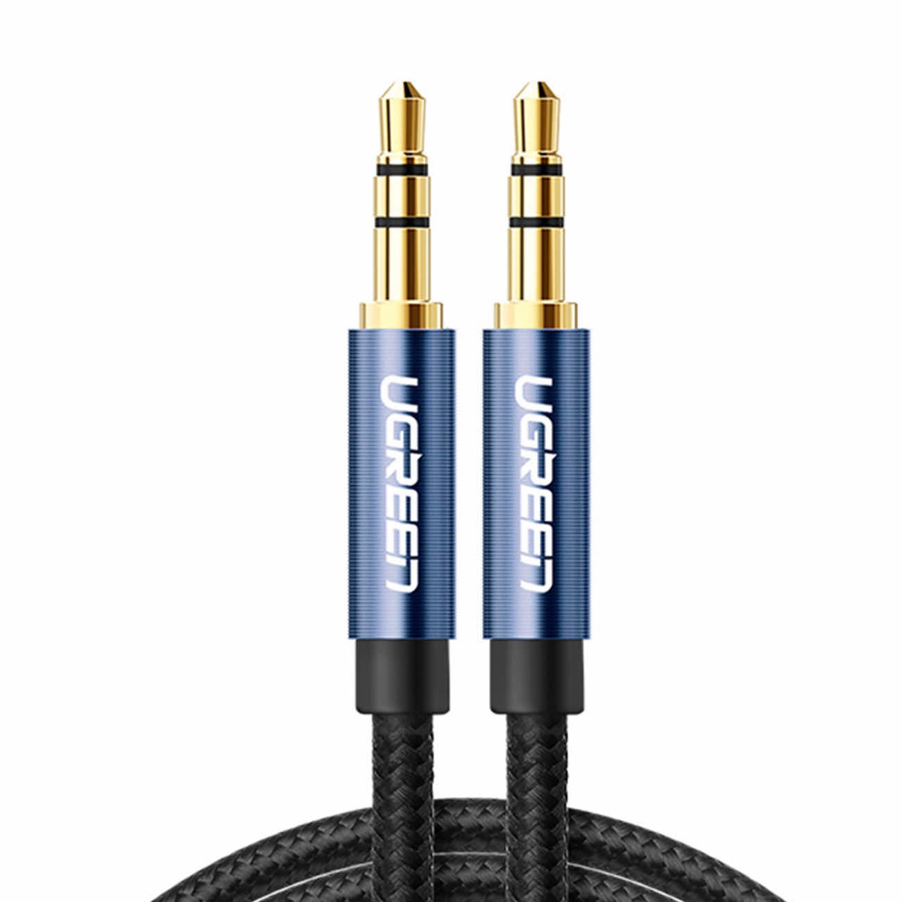 UGREEN Аудио кабел AUX, 1m Braided /черен/ - AV112 / 50361