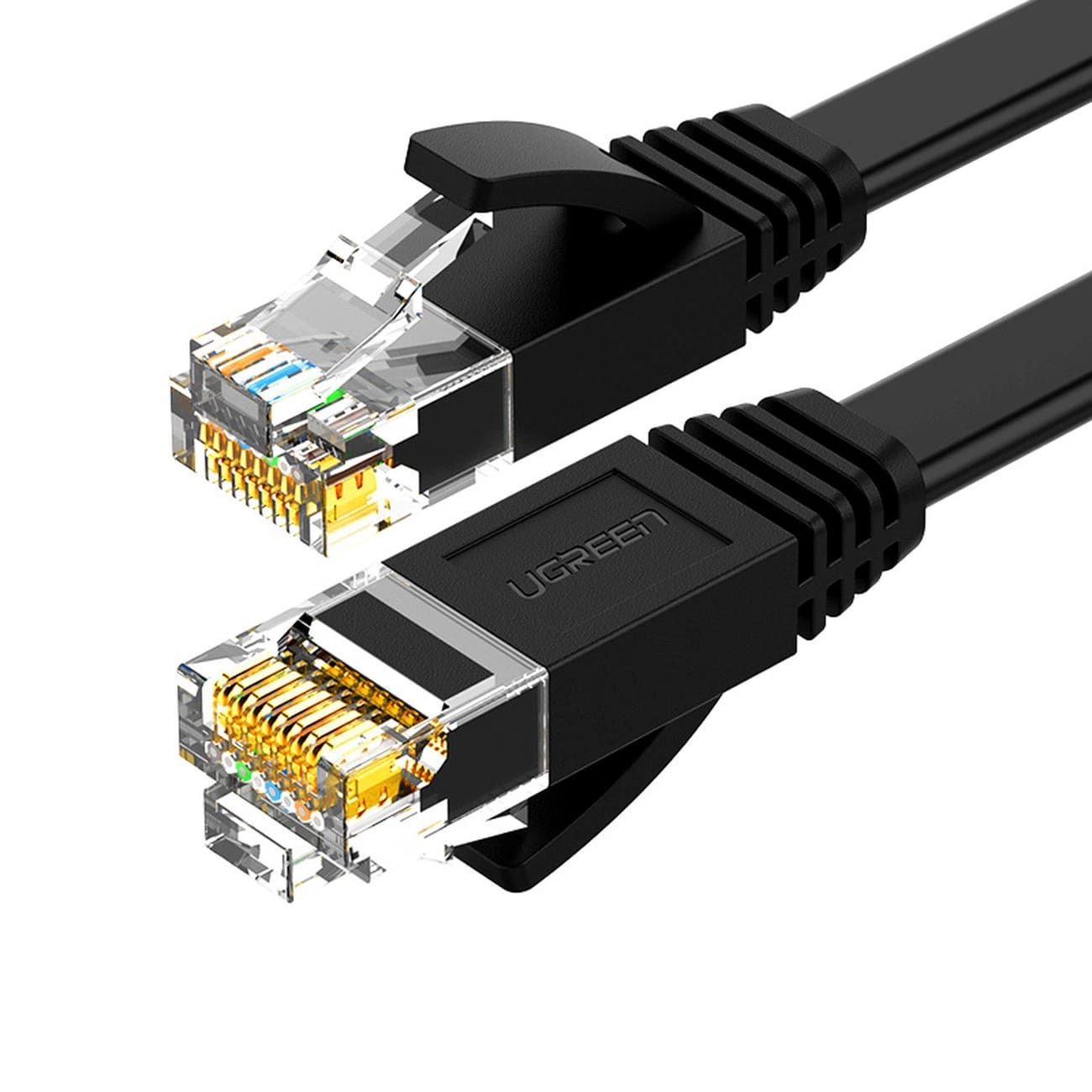 UGREEN LAN кабел Cat6 Flat 0.5m /черен/ - NW102 / 50172