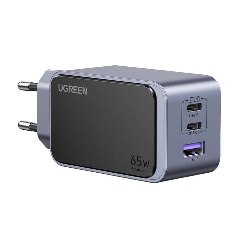 UGREEN 220V 65W, 1A + 2C, Nexode S GaN /графит/ - X553 / 35042