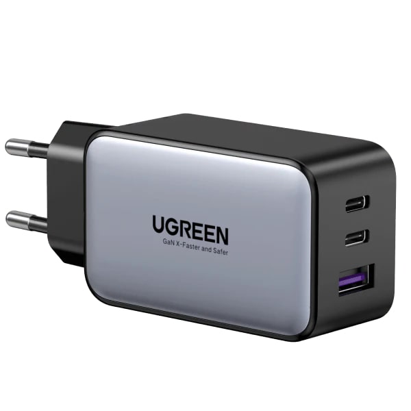 UGREEN 220V 65W, 1A + 2C, Nexode S GaN /графит/ - X553 / 35042