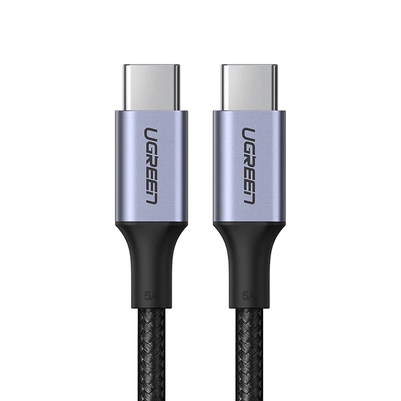 UGREEN Кабел C-C, 1.5m, 100W, Nylon Braided /черен/ - US316 / 70428