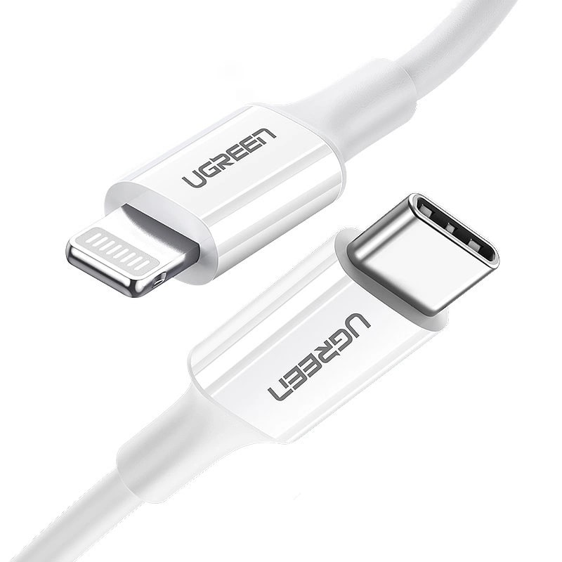 UGREEN Кабел C-L, 0.5m, 3A /бял/ - US171 / 60747