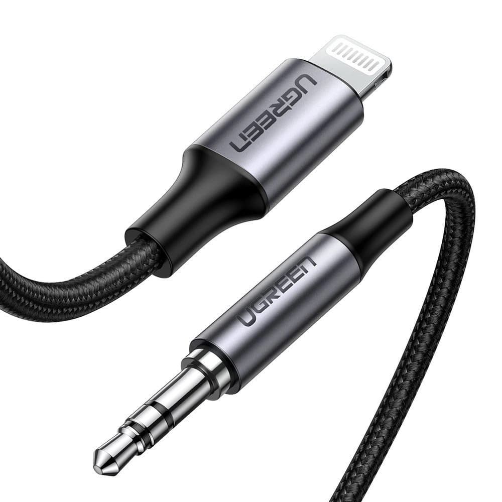 UGREEN Аудио Кабел Lightning /м/ към AUX/м/ 3.5mm, 1m. /черен/ - US315 / 70509