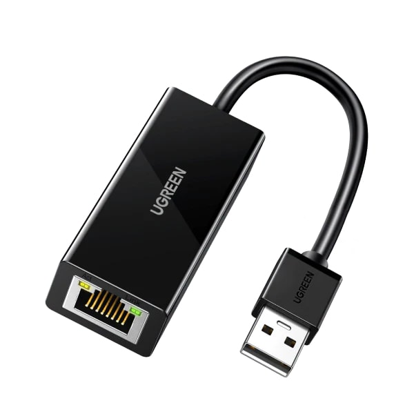 UGREEN Преходник Адаптер от USB-A 2.0 към RJ45 /ж/ /черен/ - CR110 / 20254