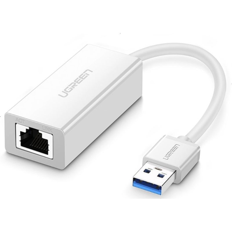  UGREEN Преходник Адаптер от USB-A 3.0 към RJ45 /ж/ /бял/ - CR111 / 20255