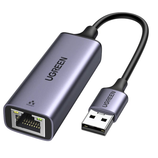 UGREEN Преходник Адаптер от USB-A 3.0 към RJ45 /ж/ /сив/ - CM209 / 50922