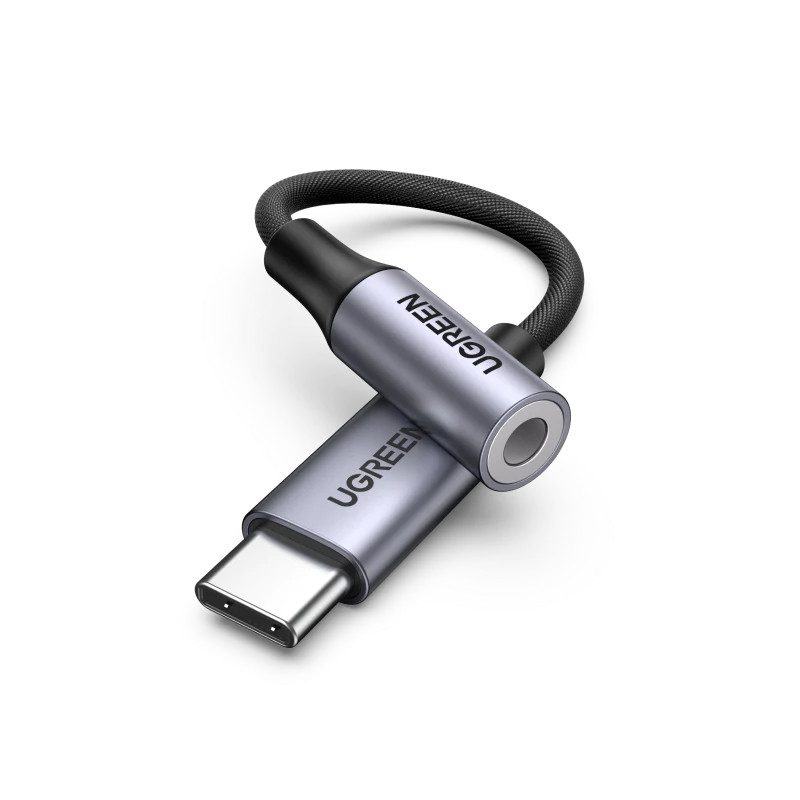 UGREEN Преходник Адаптер от Type-C към AUX/ж/ 3.5mm, 0,10m. /черен/ - AV161 / 80154