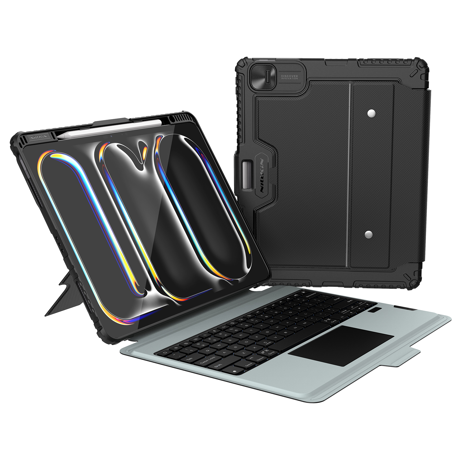 NILLKIN Калъф за Таблет с клавиатура Bumper GO iPad Pro 13 2024, Backlit Version /черен/