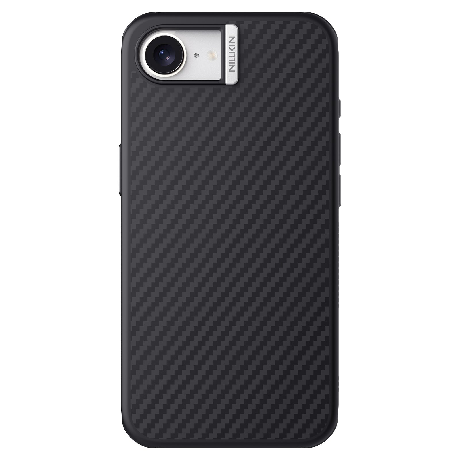 NILLKIN Калъф Apple iPhone 16e, Synthetic Fiber PRO MagSafe Hard /черен+сиво/