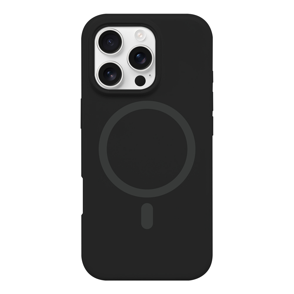 NORDIC Калъф Liquid Silicone Apple iPhone 16 Pro, MagSafe /Onyx/