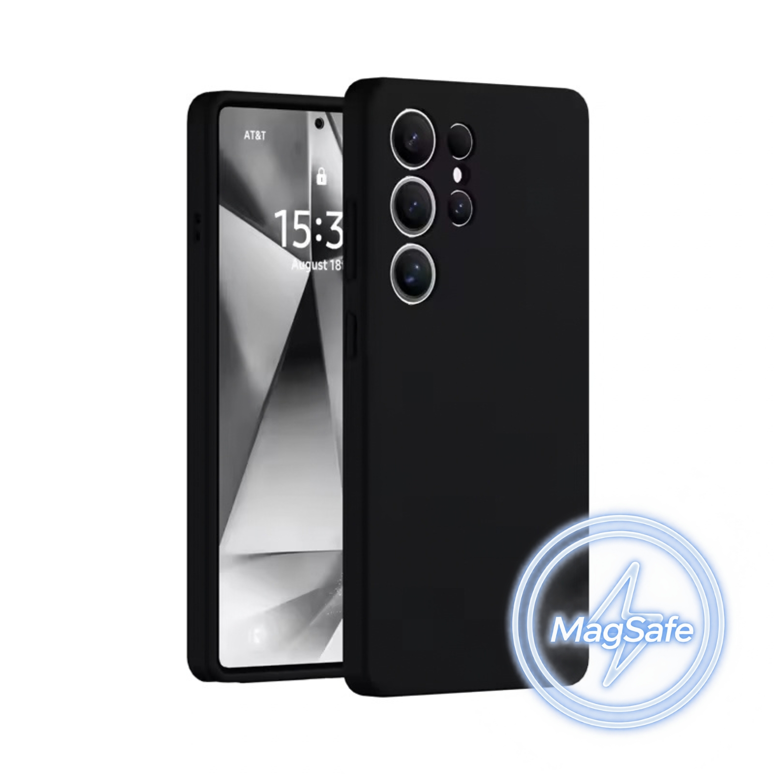 NORDIC Калъф Liquid Silicone Samsung S25 Ultra, MagSafe /Onyx/