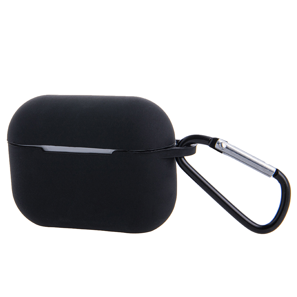 Калъф Silicone case ANC за AirPods 4 с карабинер /черен/