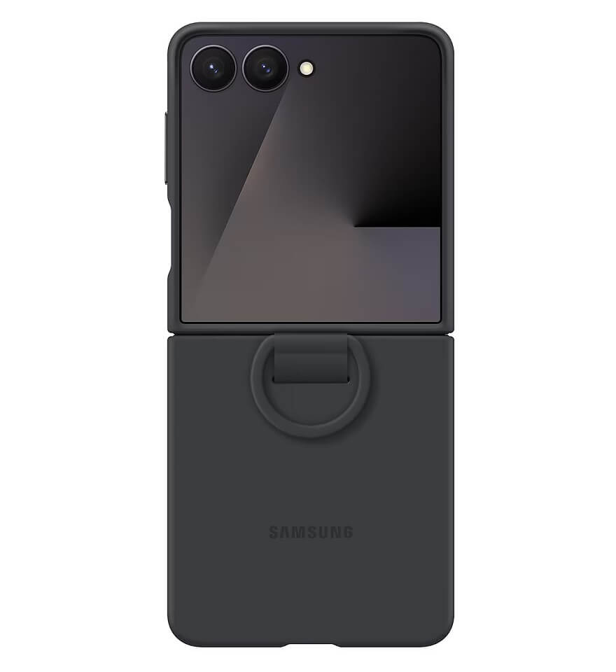 Silicone Cover with Ring Samsung Z Flip 7 EF-PF766TBE /black/