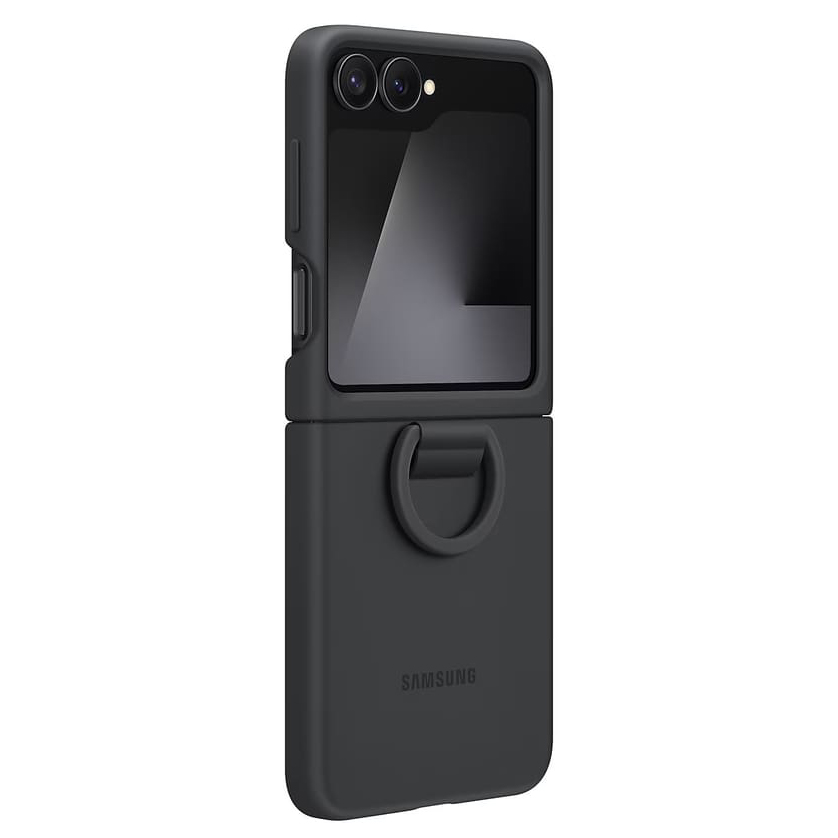 Калъф Silicone Cover with Ring Samsung Z Flip 7 FE EF-PF741TBE /черен/