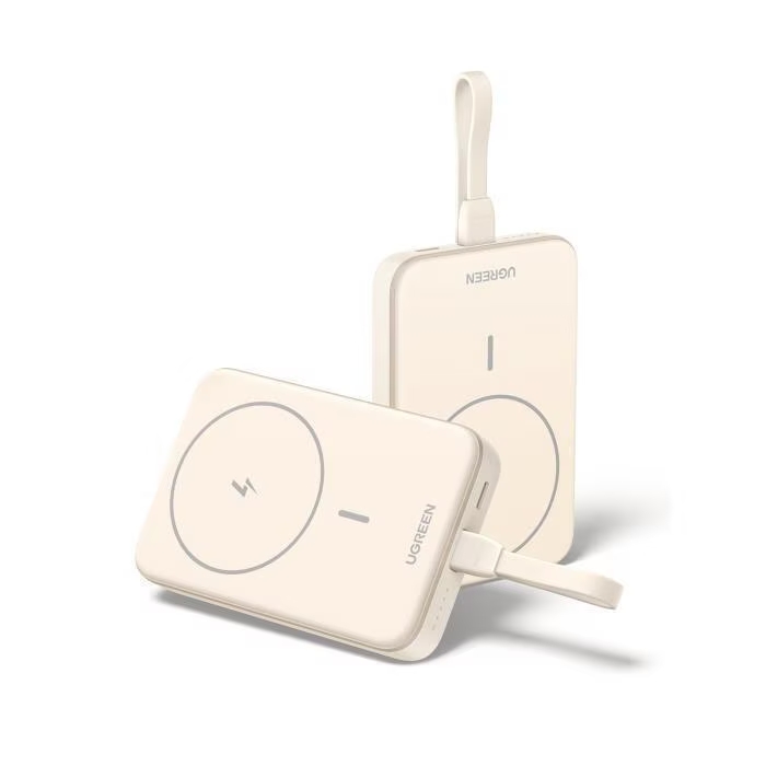 UGREEN Power Bank 10000 mAh 20W с вграден кабел C-C /бял/ - PB760 / 35341