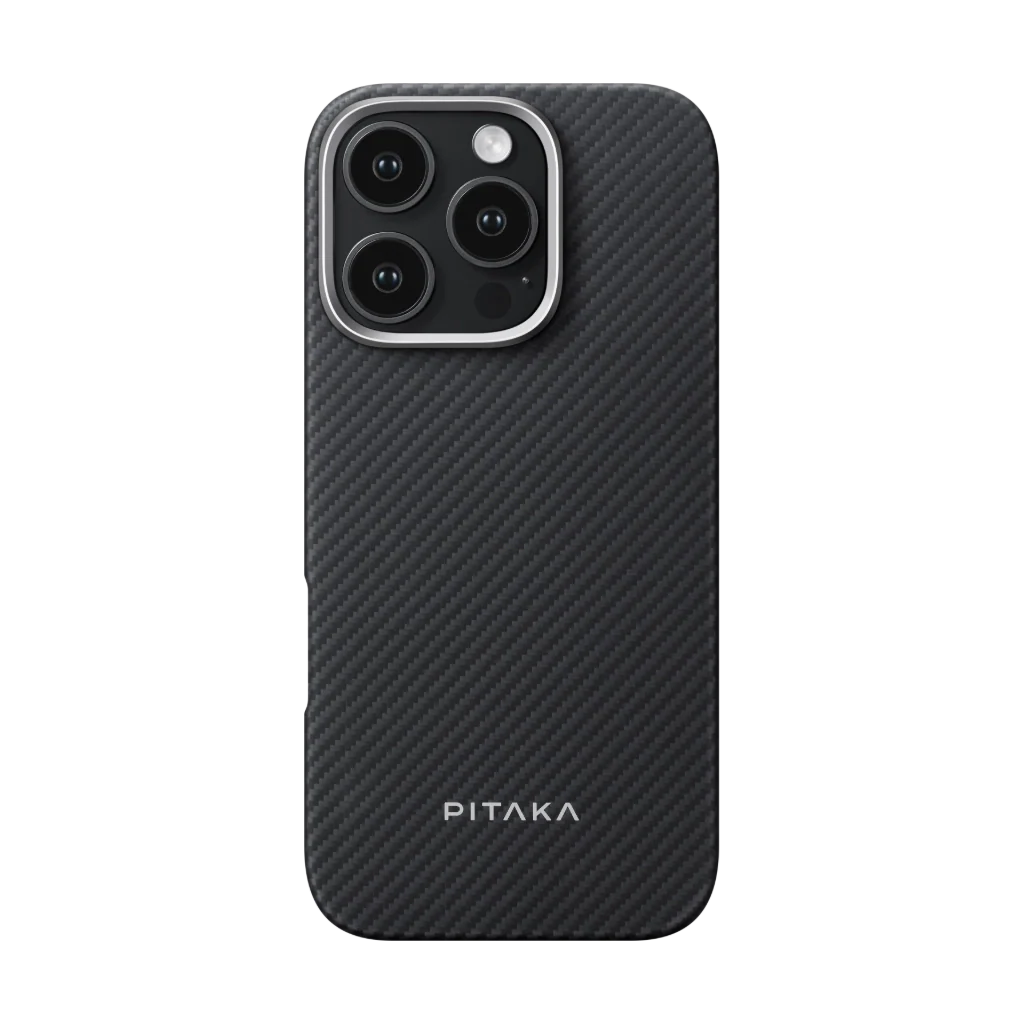 PITAKA Калъф Apple iPhone 16 Pro Max, Ultra-Slim, черно/сиво - KI1601PMA