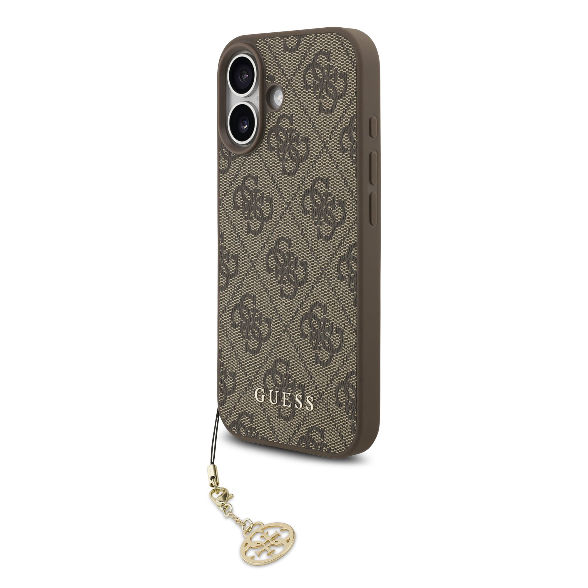 GUESS Калъф Apple iPhone 17, 4G Charm Tone on Tone, кафяв - GUHMP17SGF4GCW