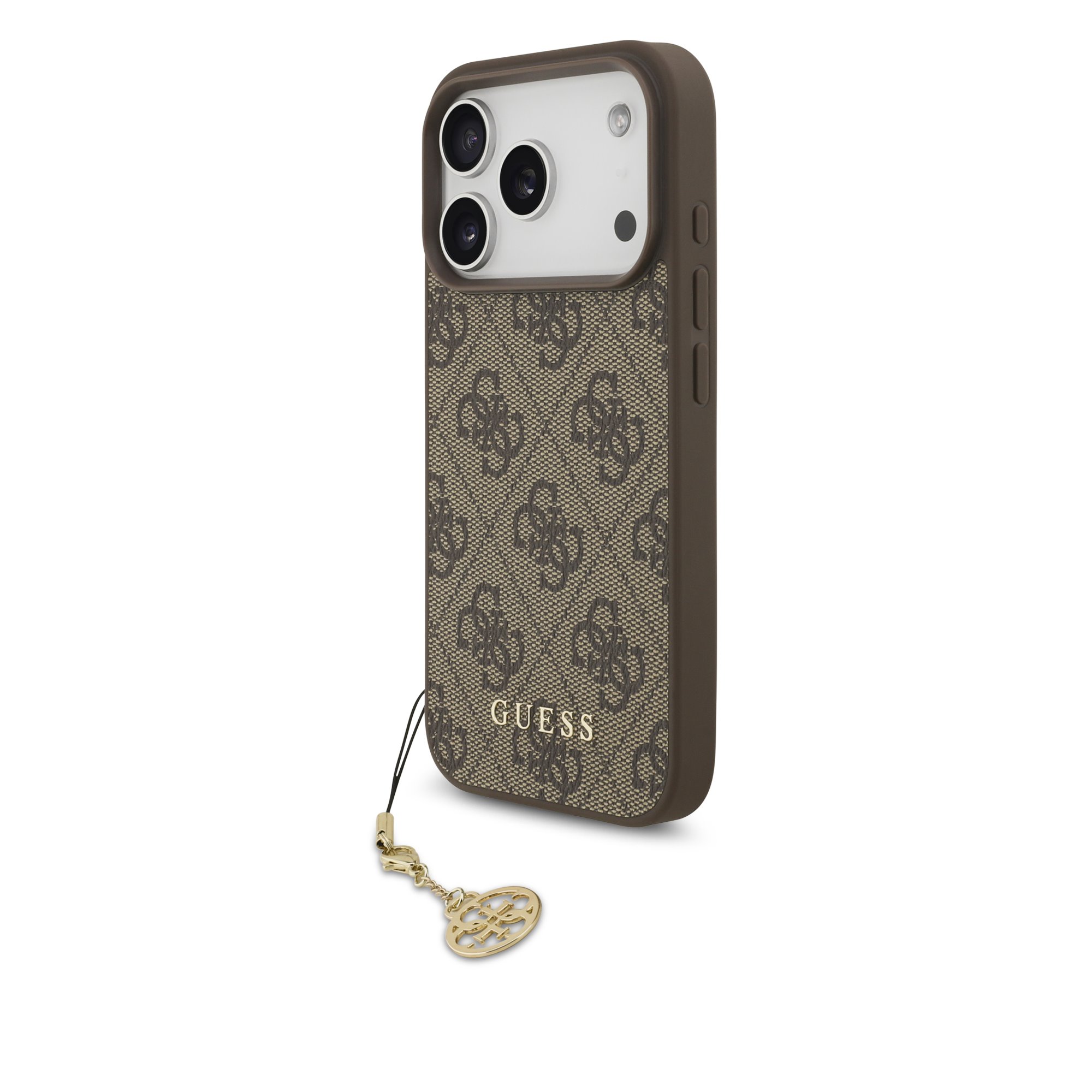 GUESS Калъф Apple iPhone 17 Pro Max, 4G Charm Tone on Tone, кафяв - GUHMP17XGF4GCW