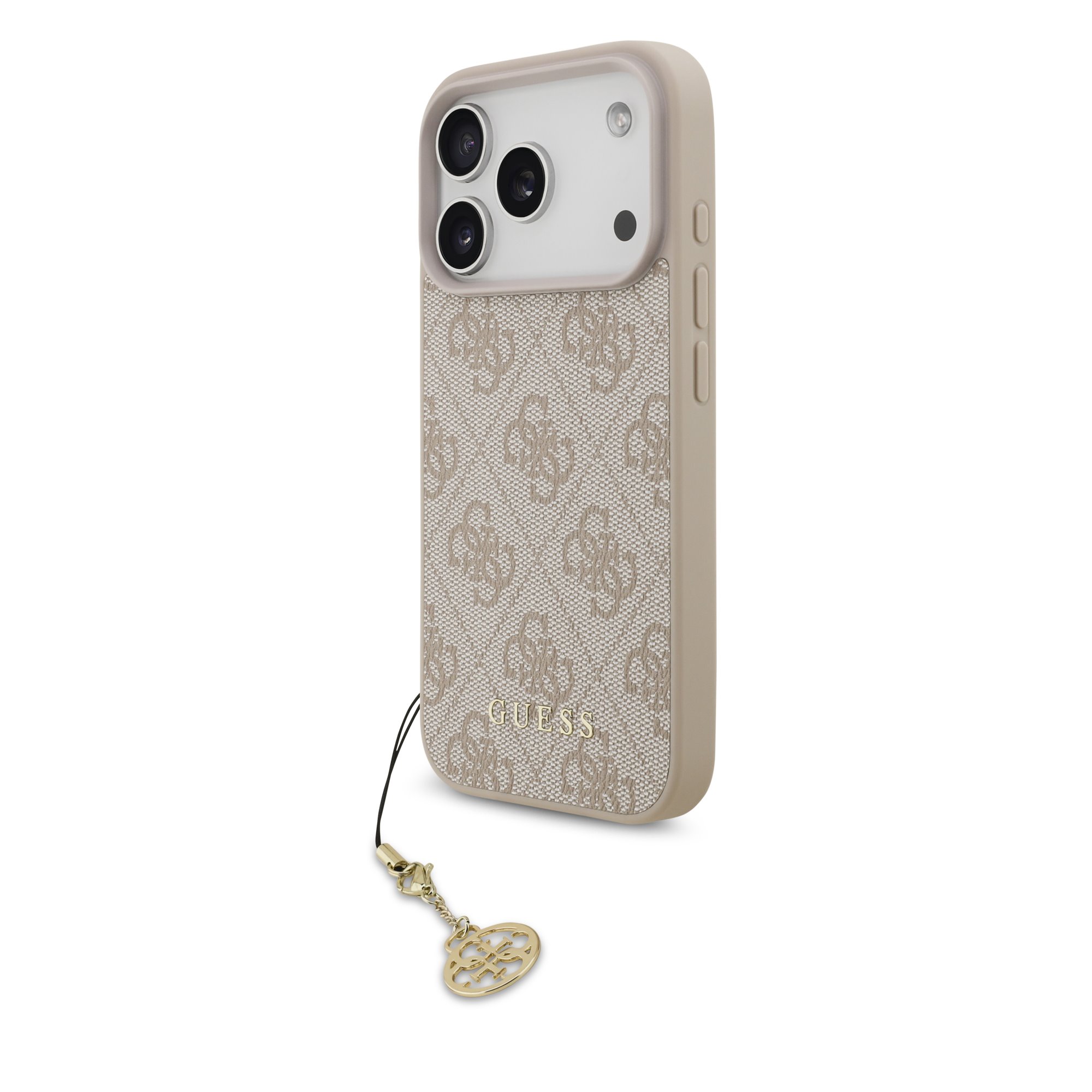 GUESS Калъф Apple iPhone 17 Pro Max, 4G Charm Tone on Tone, розов - GUHMP17XGF4GCP