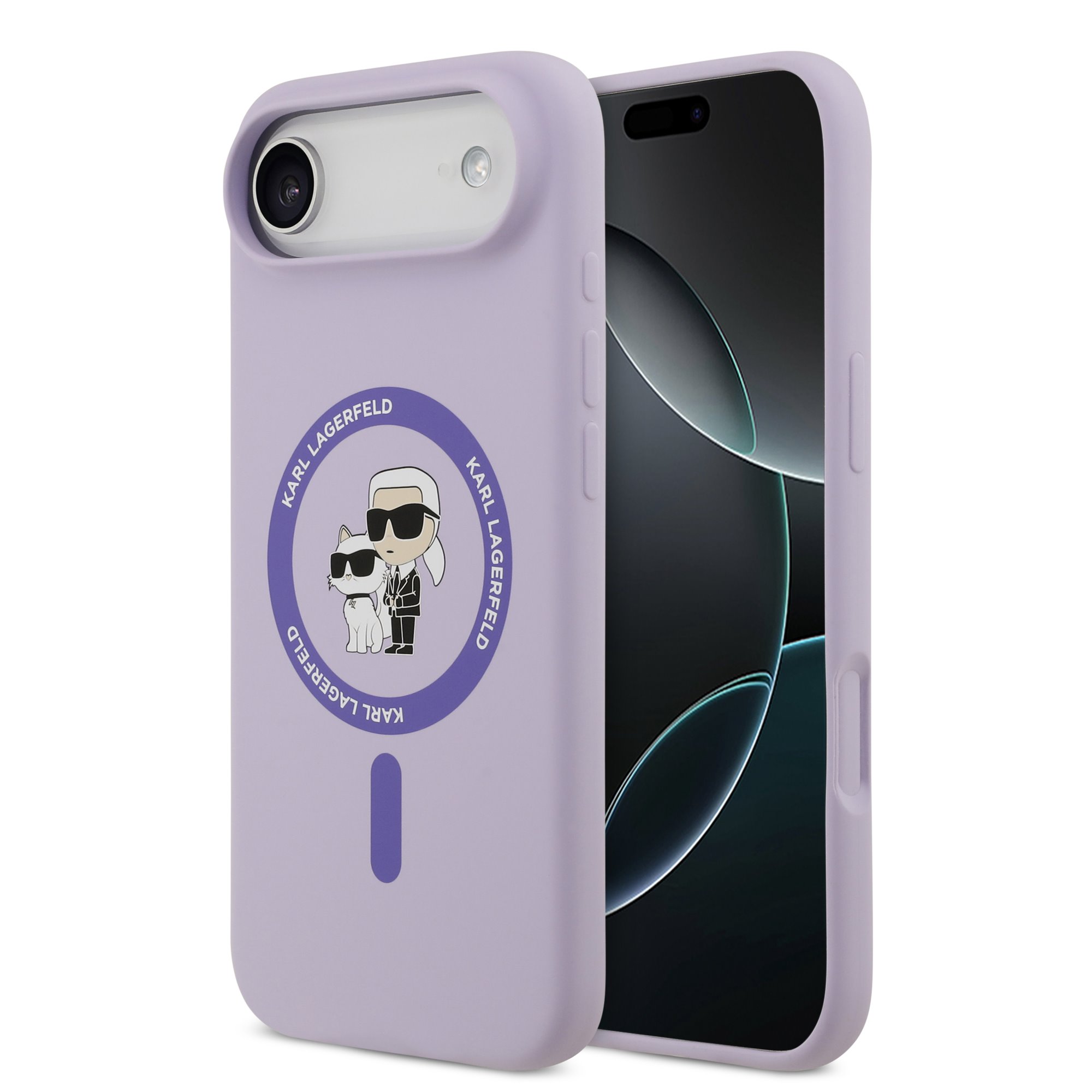 Karl Lagerfeld Калъф Apple iPhone 17 Air, Liquid Silicone K/C MagSafe /лилав/ - KLHMP17MSCMKCRHU