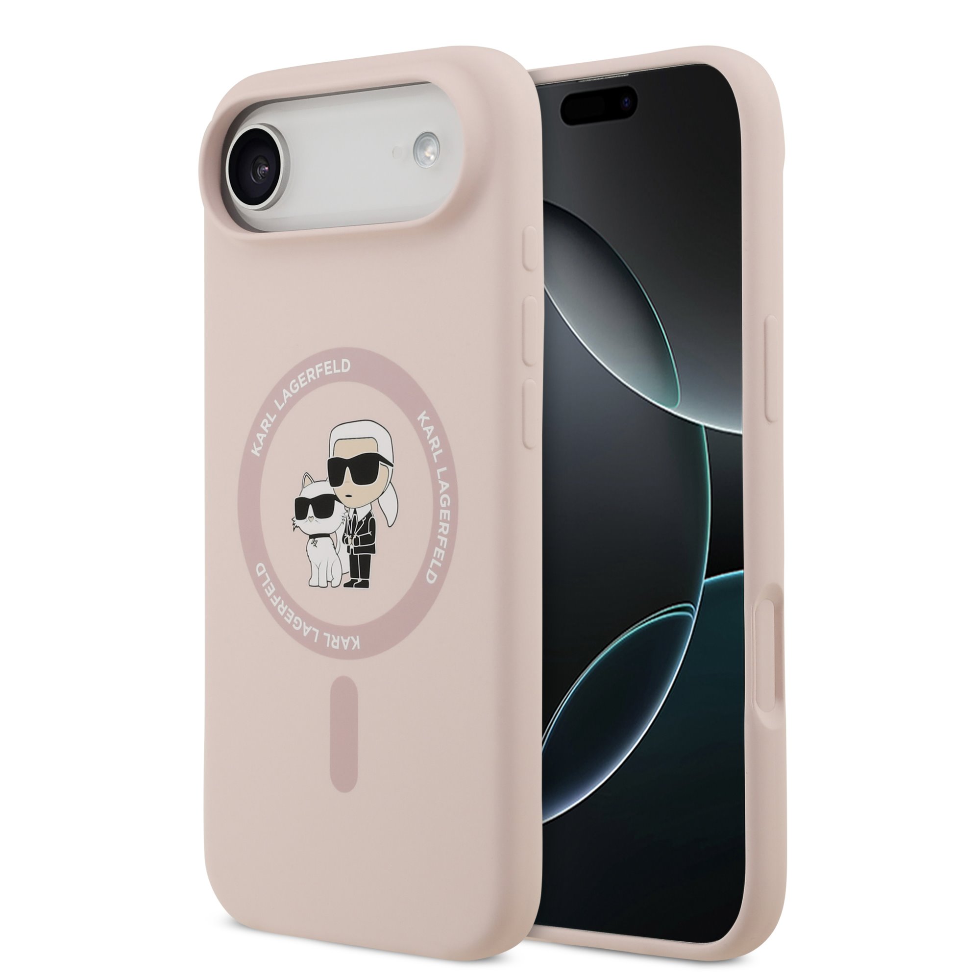 Karl Lagerfeld Калъф Apple iPhone 17 Air, Liquid Silicone K/C MagSafe /розов/ - KLHMP17MSCMKCRHP