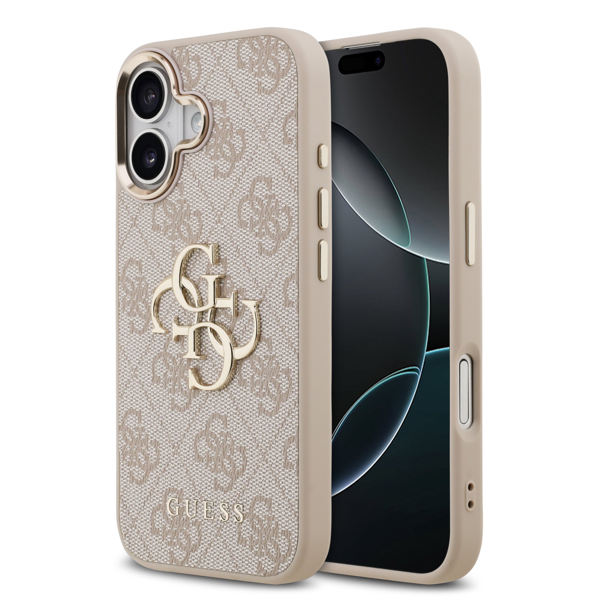 COPY GUESS Калъф Apple iPhone 17, PU Leather 4G Gold Frame, розов - GUHCP17S4GMGCPI