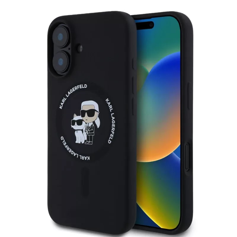 Karl Lagerfeld Калъф Apple iPhone 17 Air, Liquid Silicone K/C MagSafe /черен/ - KLHMP17MSCMKCRHK