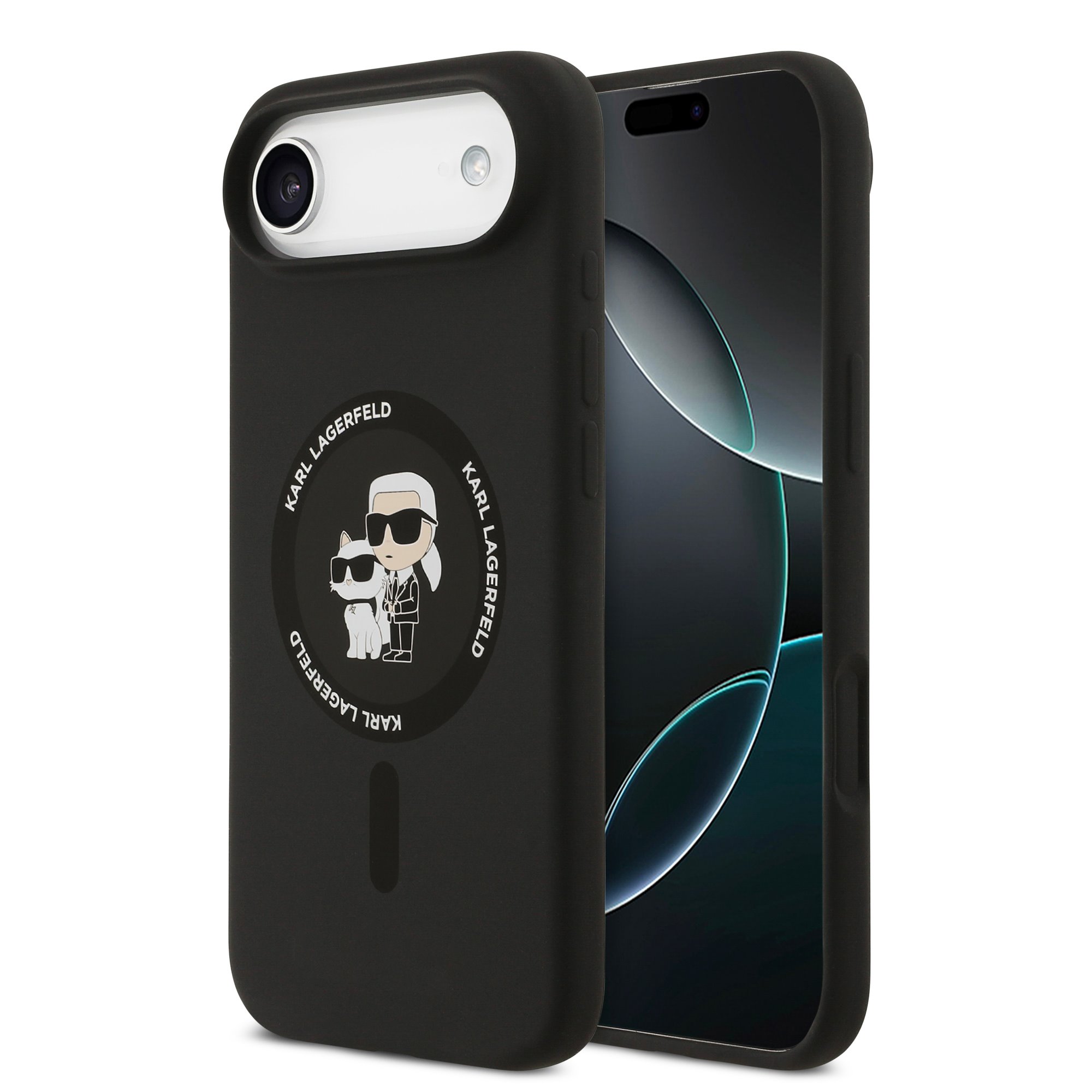Karl Lagerfeld Case Apple iPhone 17 Air, Liquid Silicone K/C MagSafe /black/ - KLHMP17MSCMKCRHK
