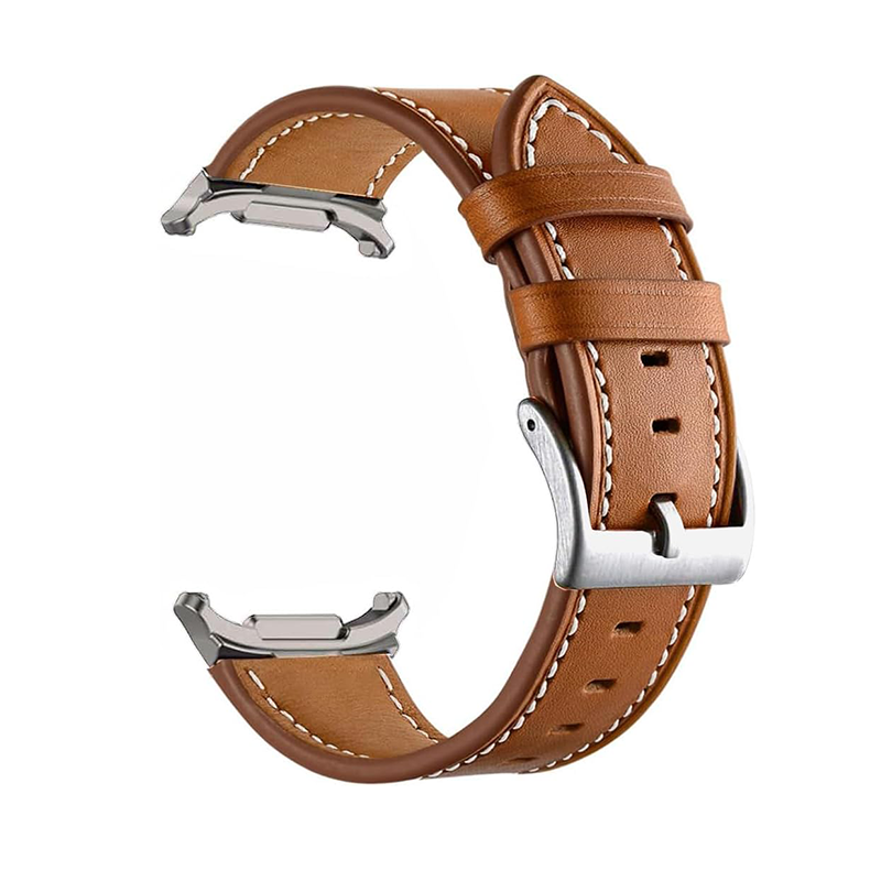 Каишка за Samsung Watch 8, Leather Classic, кожена /кафява/