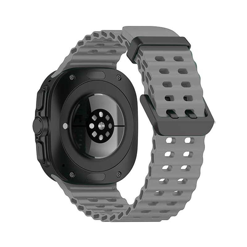 Каишка за Samsung Watch Ultra 47мм, Marine Silicone Band, силиконова /графит/