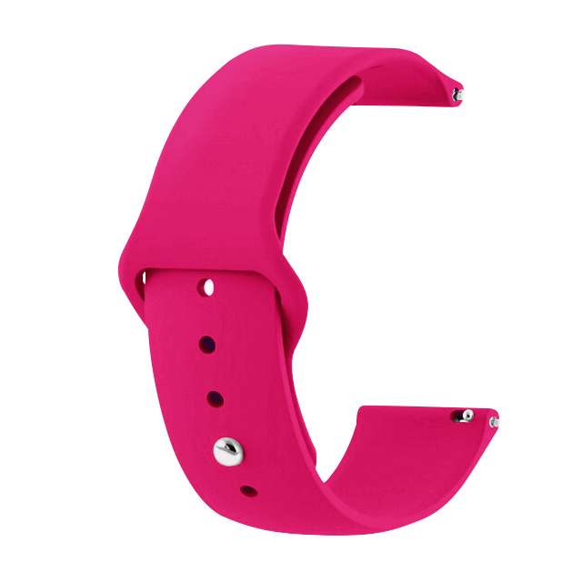Strap for Smart Watch 20mm, Silicone Simple Strap, silicon /raspberry pink/