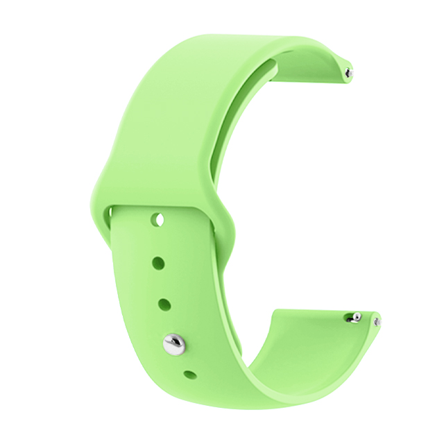 Strap for Smart Watch 20mm, Silicone Simple Strap, silicon /light green/