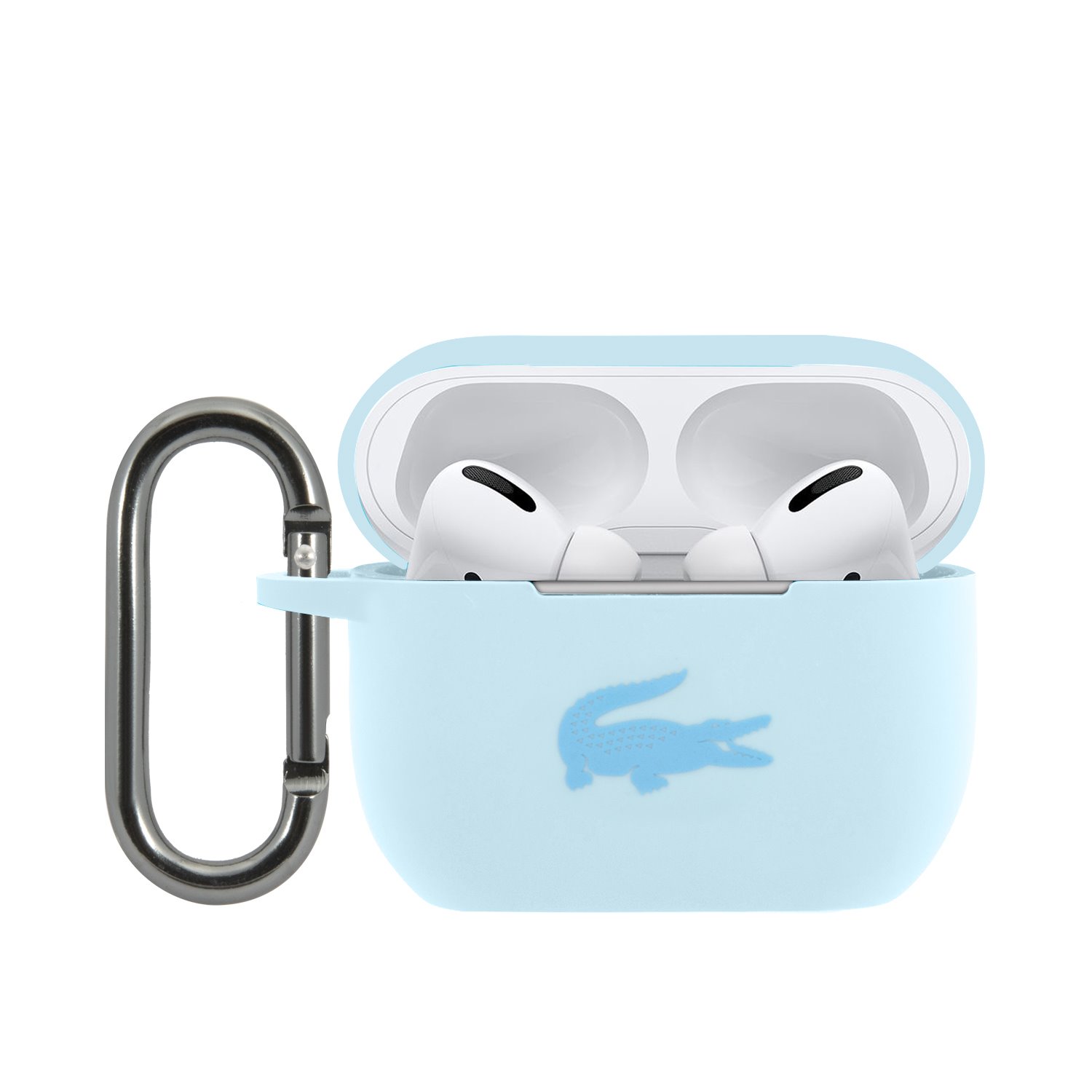 LACOSTE Калъф Airpods Pro, Liquid Silicone Croc Logo, син - LCAPSLB