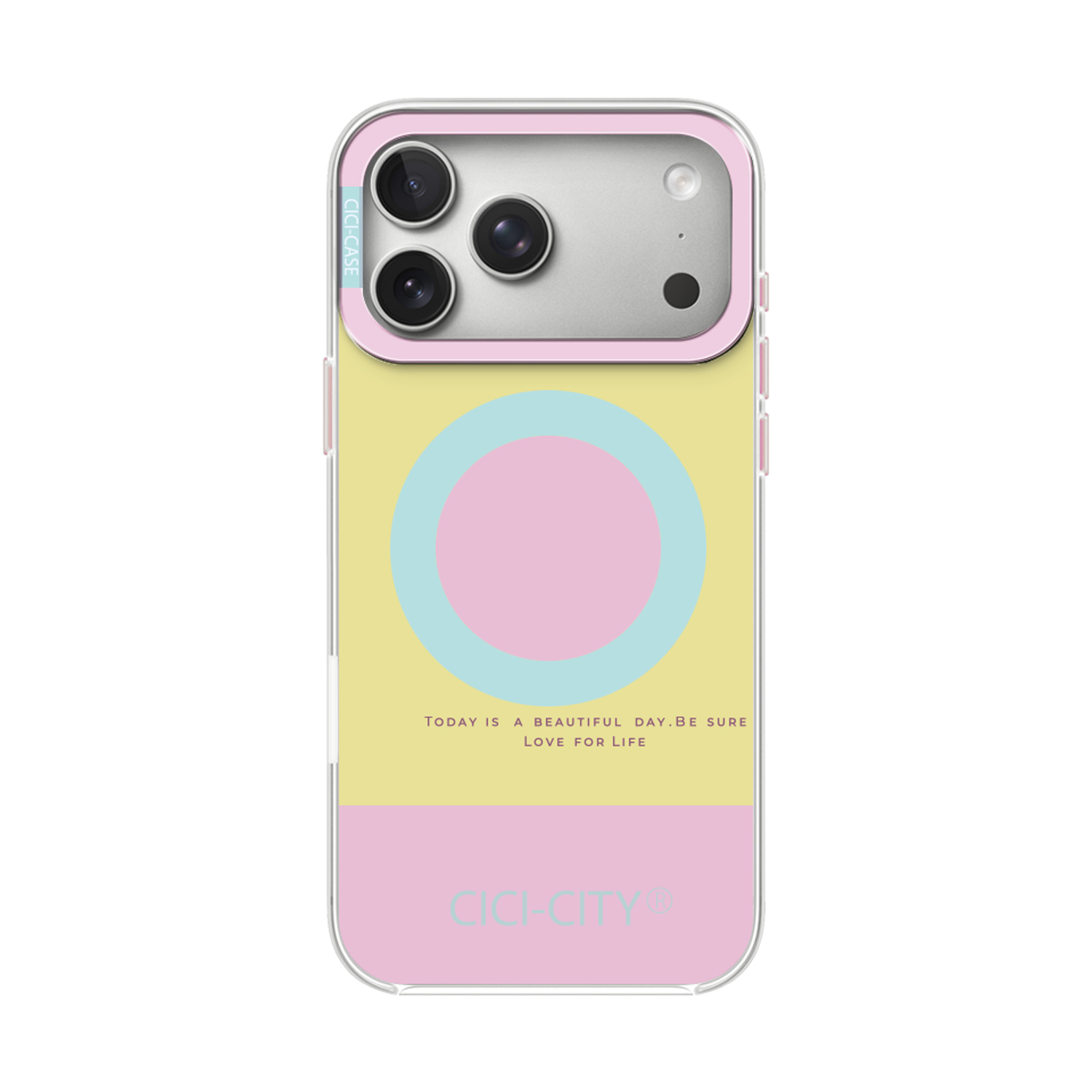 Калъф CiCi Candy Pastel Apple iPhone 16 /жълт-розов/