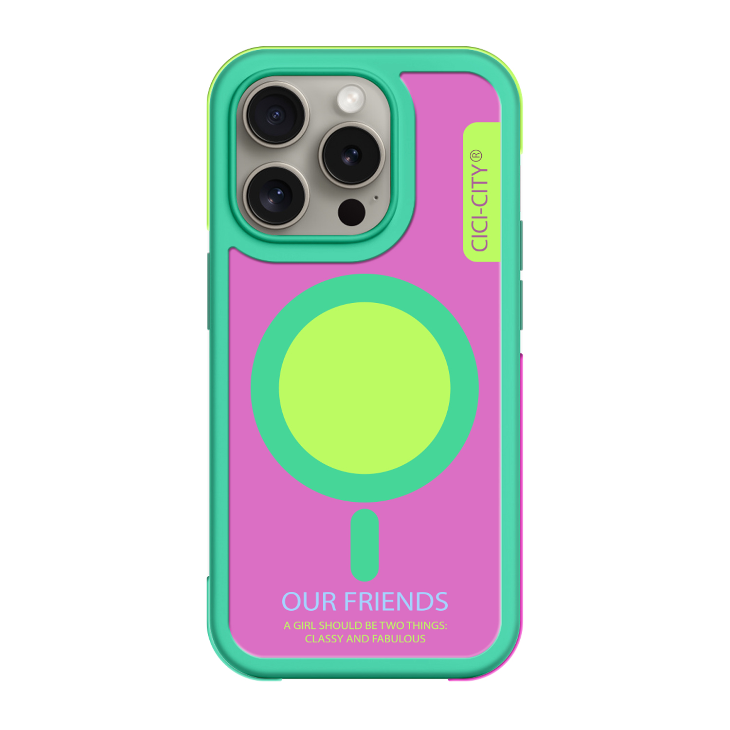  Калъф CiCi Color Bumper Apple iPhone 15 /мента-маджента/