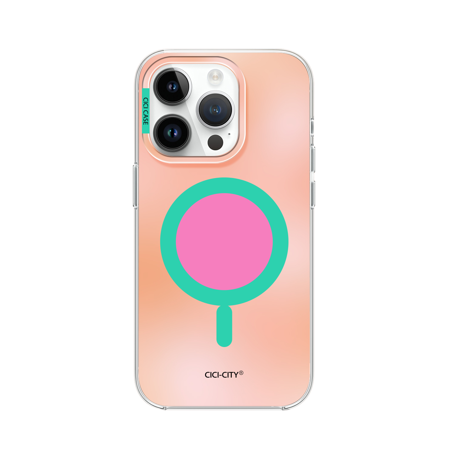 Калъф CiCi Macaron Glow Apple iPhone 13/14 /неоново розово/