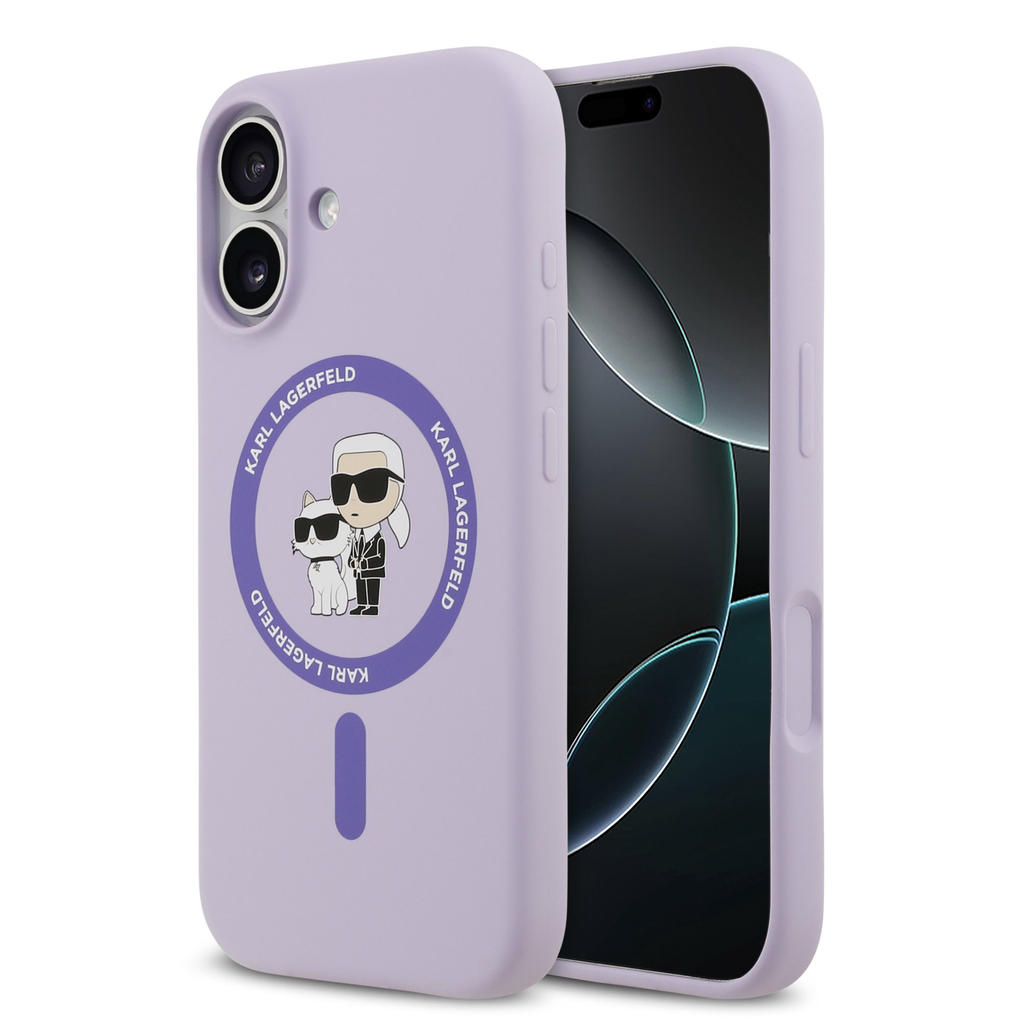  Karl Lagerfeld Калъф Apple iPhone 17, Liquid Silicone K/C MagSafe /лилав/ - KLHMP17SSCMKCRHU