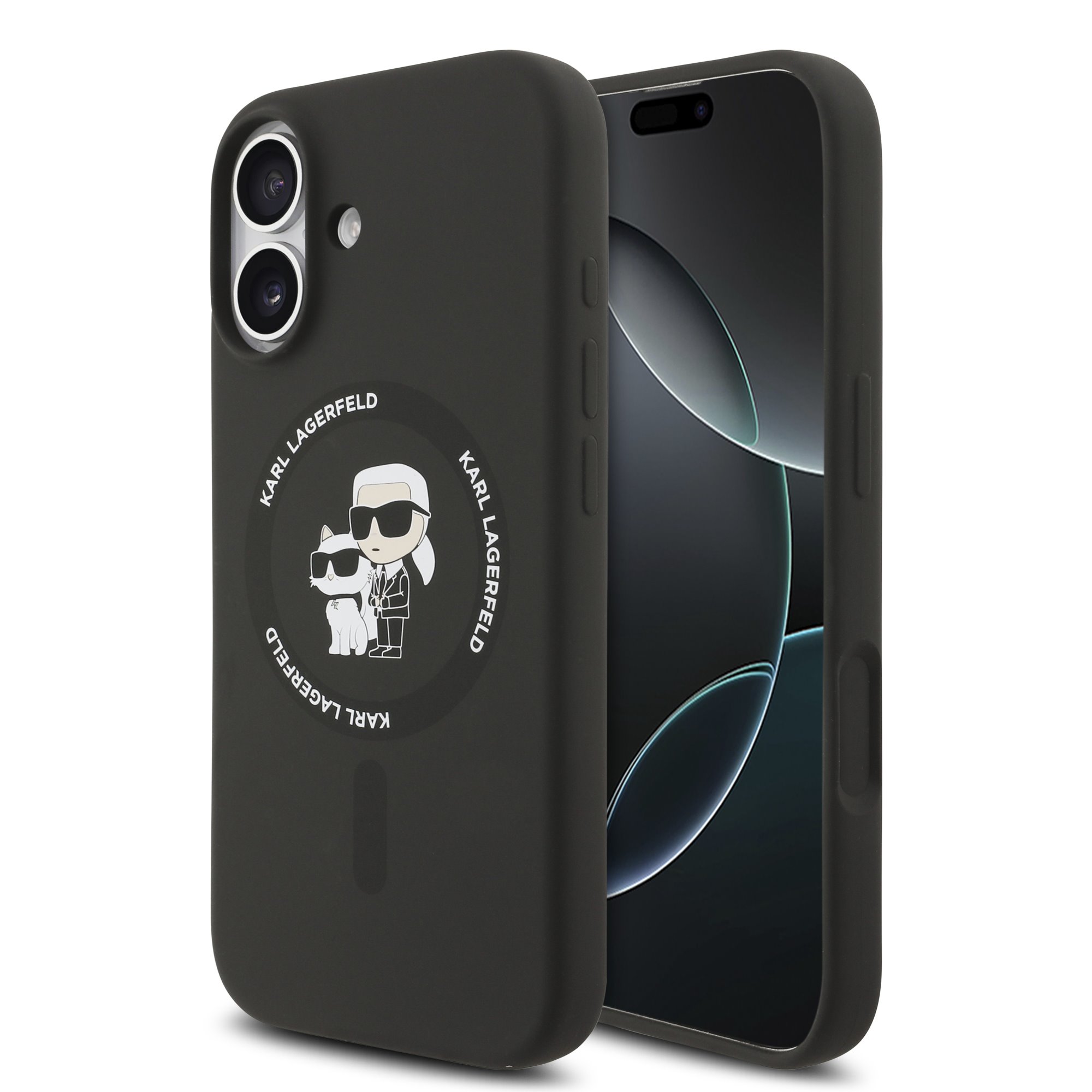 Karl Lagerfeld Case Apple iPhone 17, Liquid Silicone K/C MagSafe /black/ - KLHMP17SSCMKCRHK